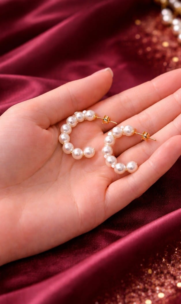 Perlenglanz Ohrringe