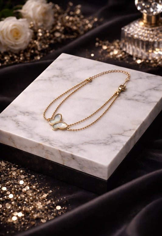 Butterfly Pearl Touch Bracelet