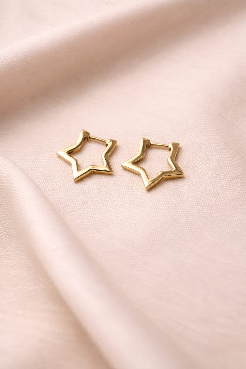 Sternglanz- Creolen- Ohrringe