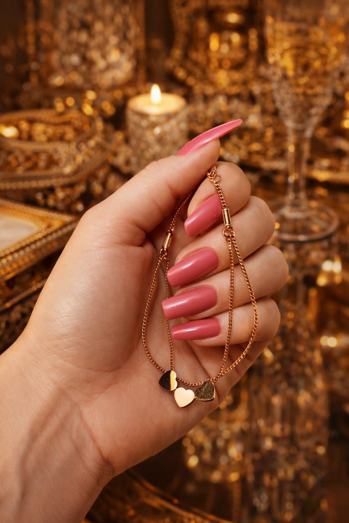 Golden Trio Heart Shine Bracelet