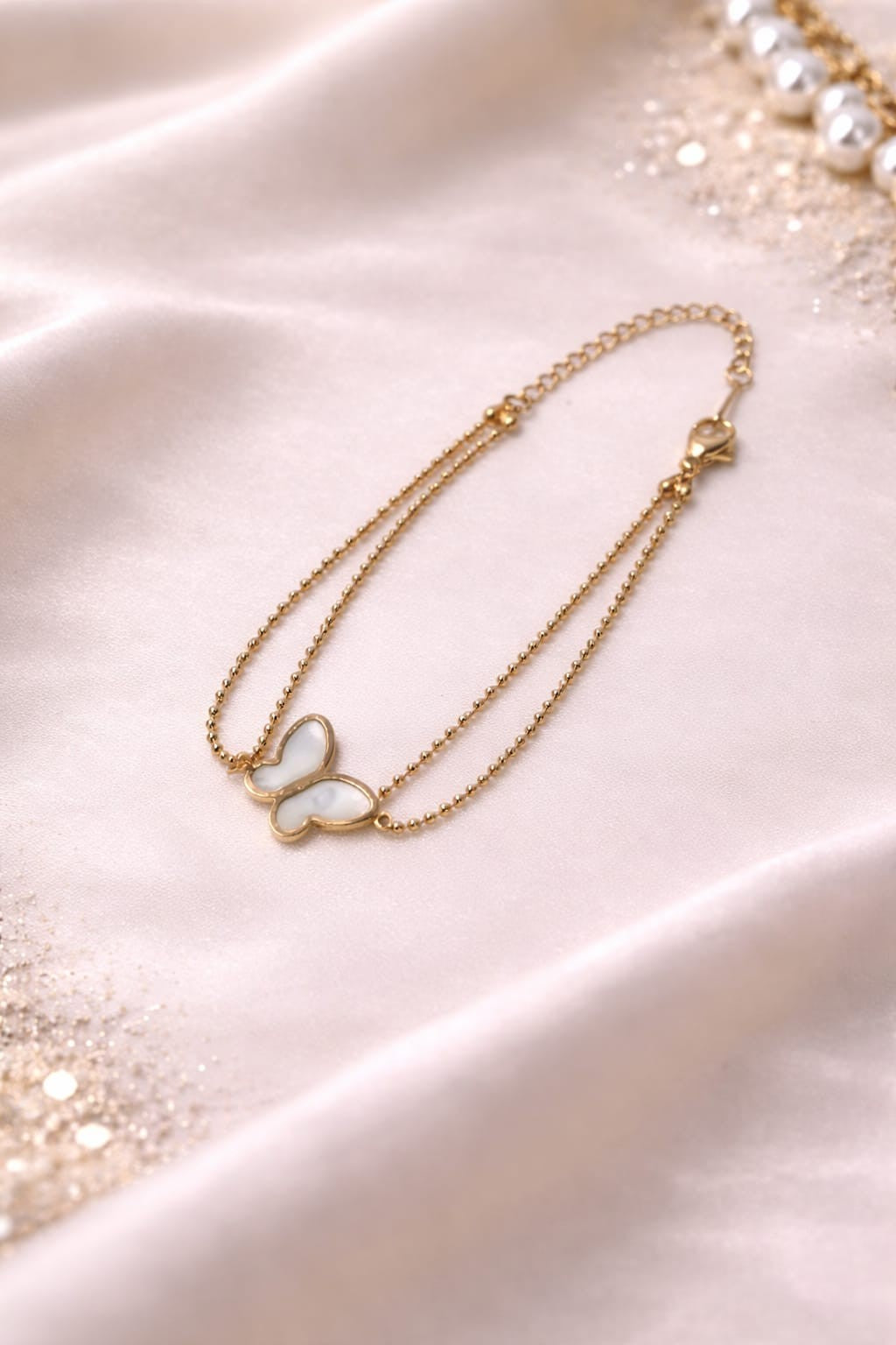Butterfly Pearl Touch Bracelet