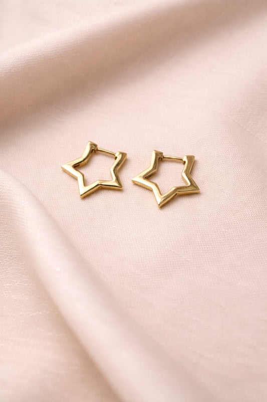 Sternglanz- Creolen- Ohrringe